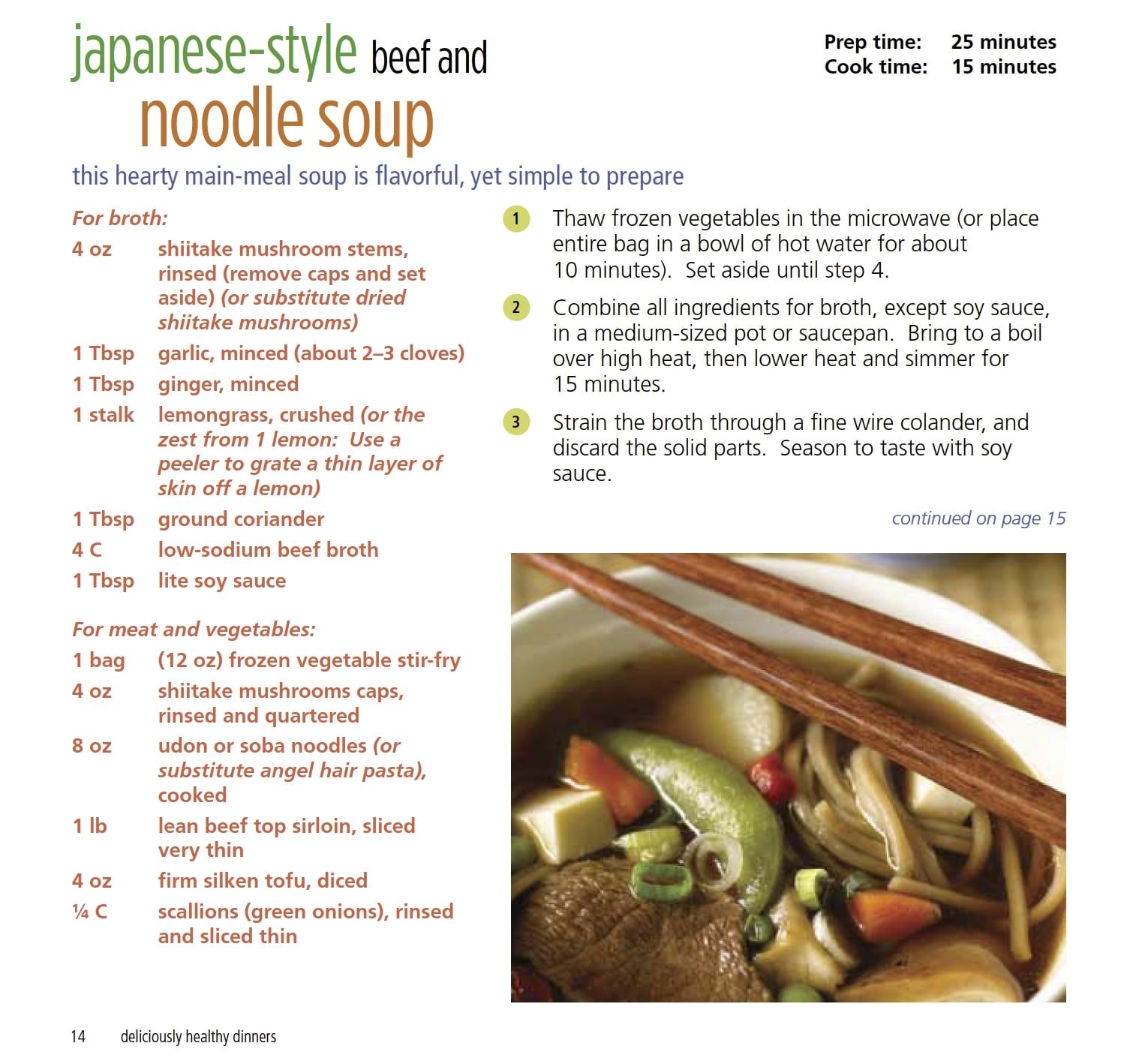 Recipe - Japanese style beef and noodle soup.