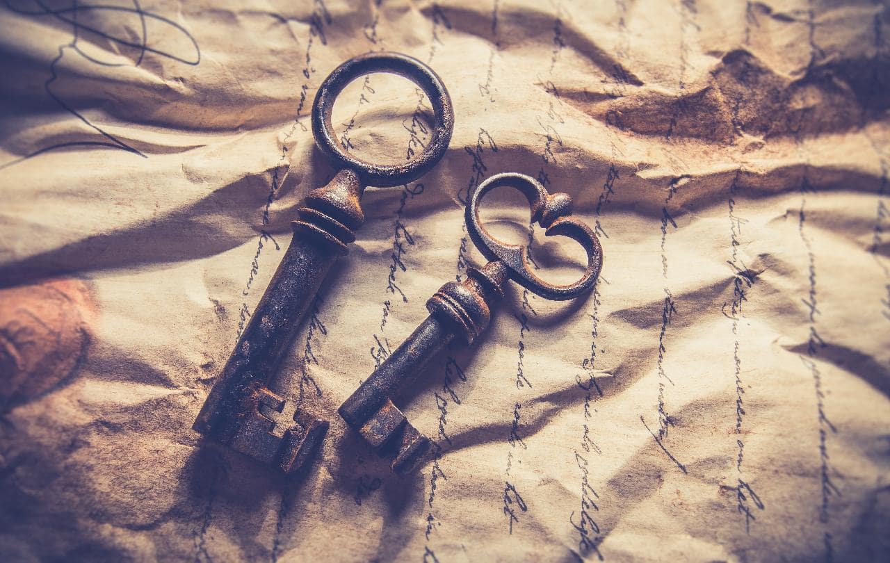 Two ancient keys.