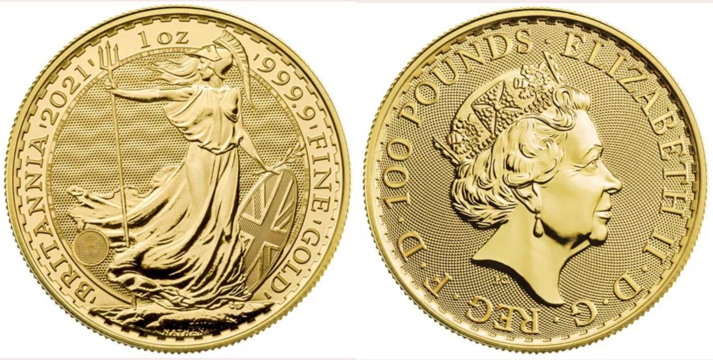 JM Bullion, Gold Coin - British Britannia, 1 ounce