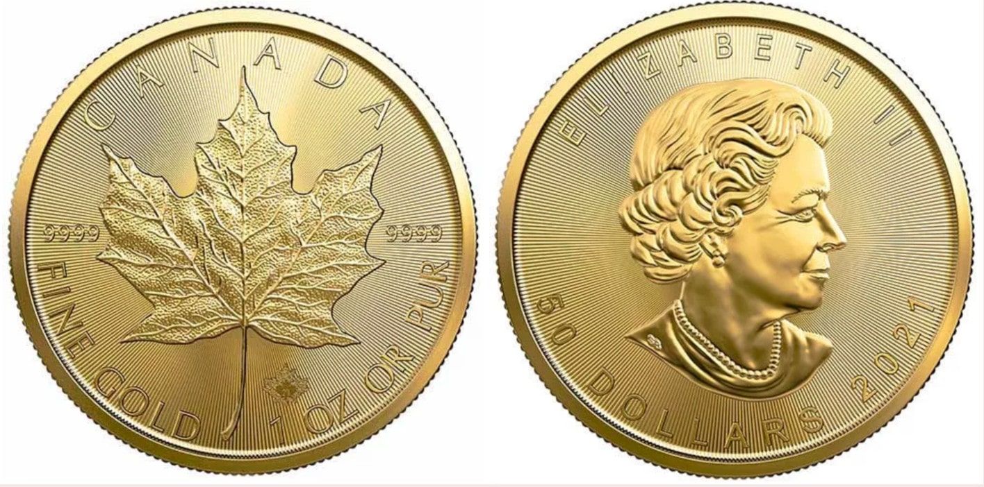 JM Bullion, Gold Coin - Canadian Maple Leaf, 1 ounce