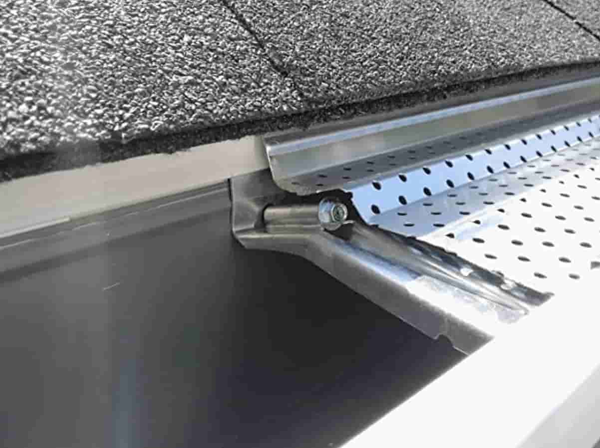 A-M Gutter Guard - the least noticeable.