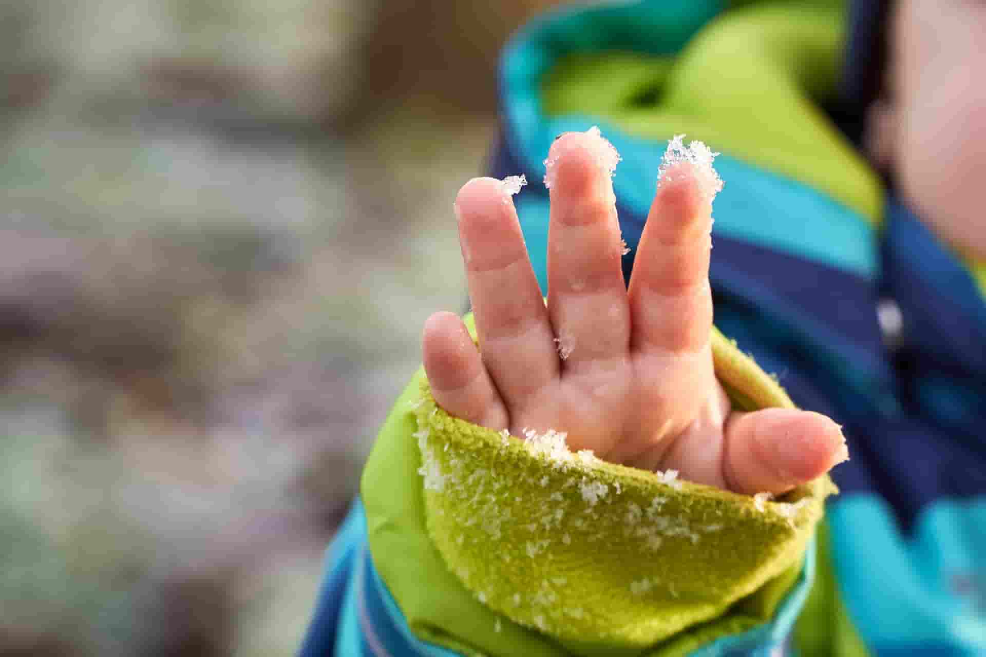 Icy hands needs to be warmed up.