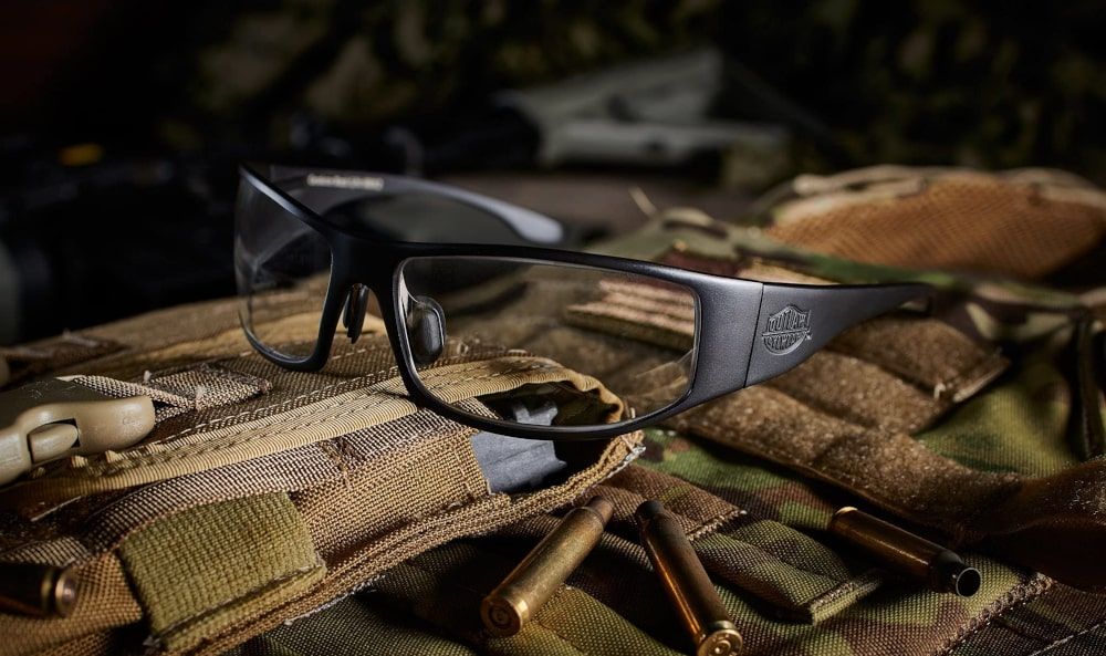Outlaw Eyewear's Military-Grade Aluminum Frame and Side Shields.